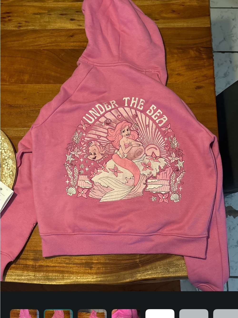 Pink Palm Puff "Under the Sea" Women's Hoodie Sweatshirt